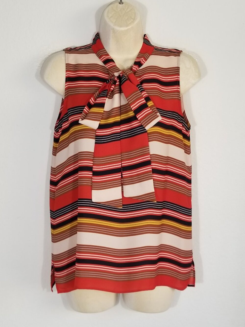 ANN TAYLOR LOFT Tie Neck Blouse Top 6914E2M